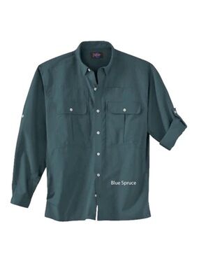 RailRiders Men’s Blue Spruce Casual Button Down Shirt Size L NWT